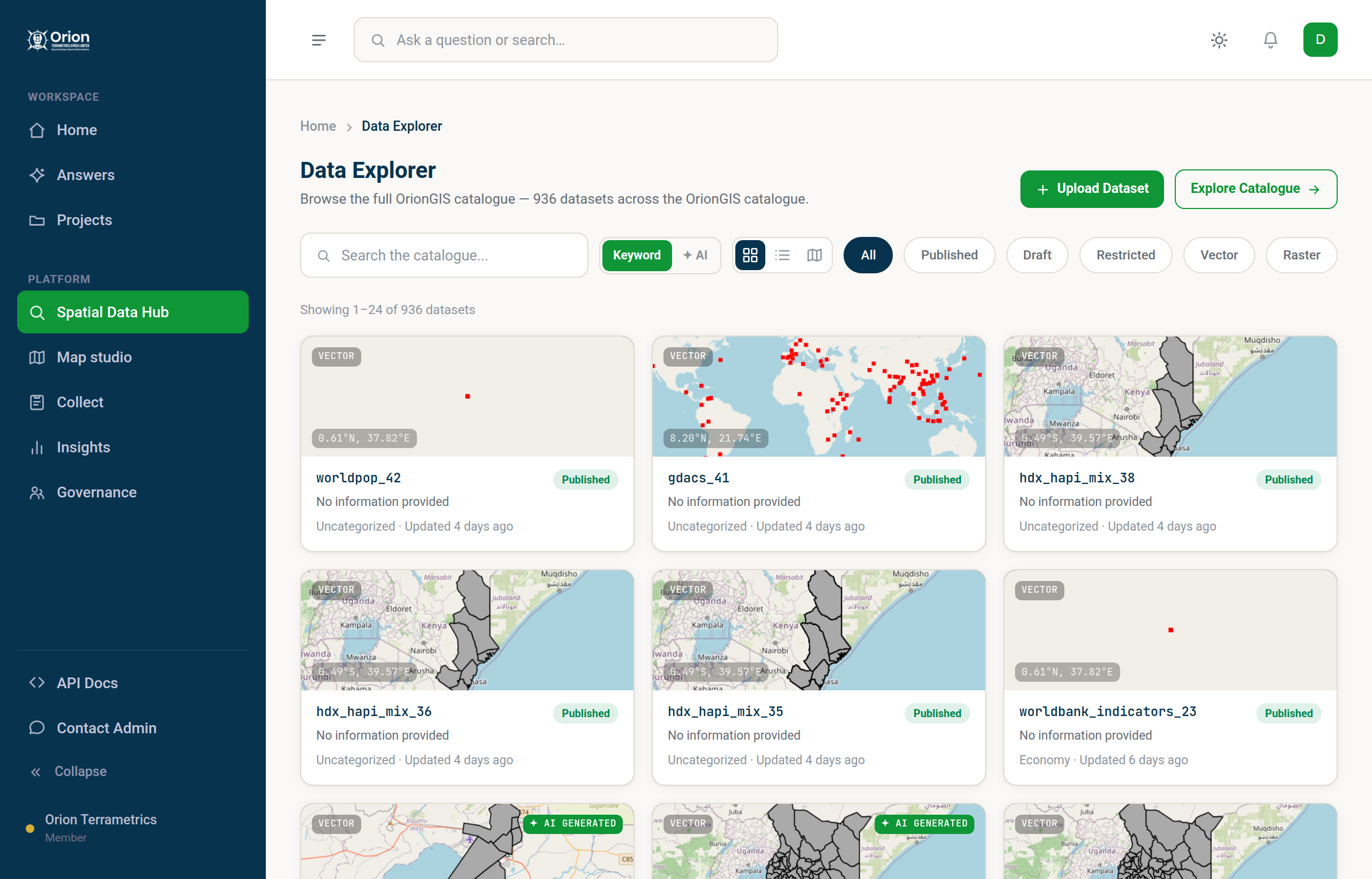 The Spatial Data Hub