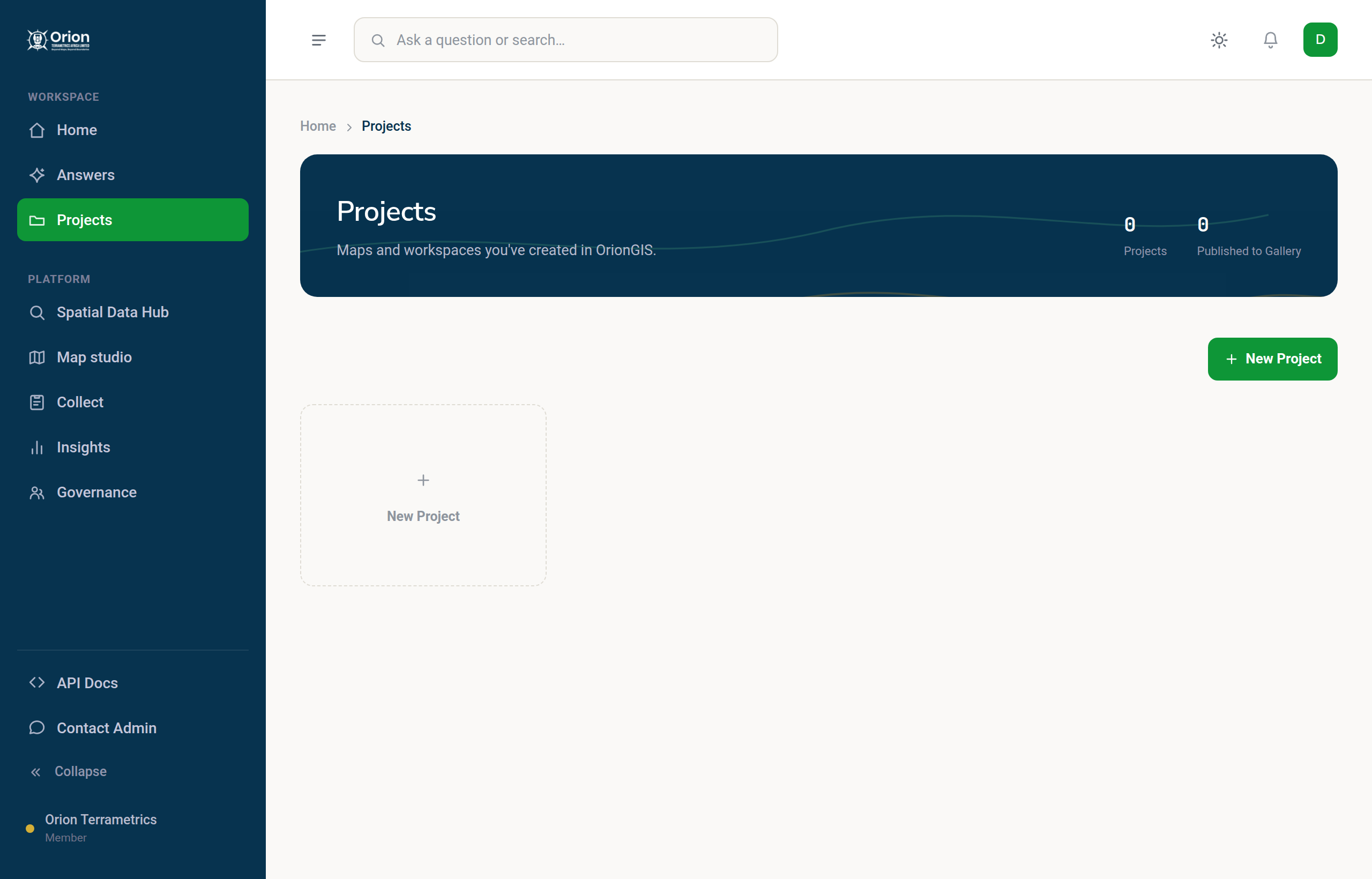 Projects and maps